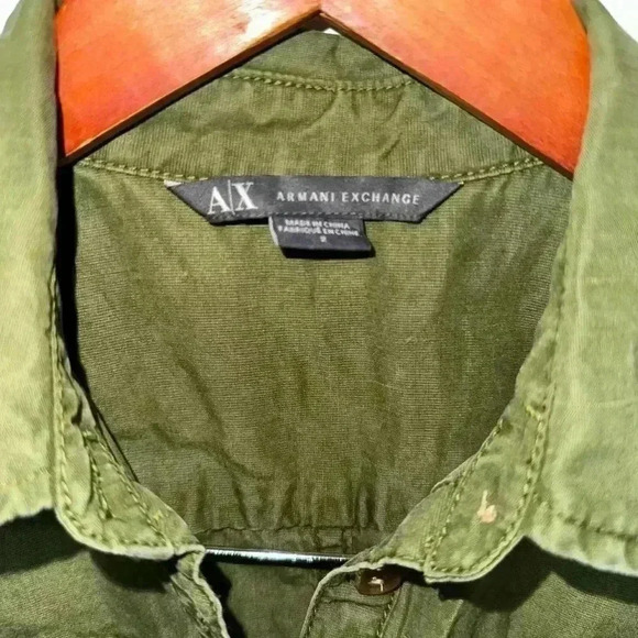 Armani Exchange Green Button Down Dress Size 2 - Picture 5 of 15